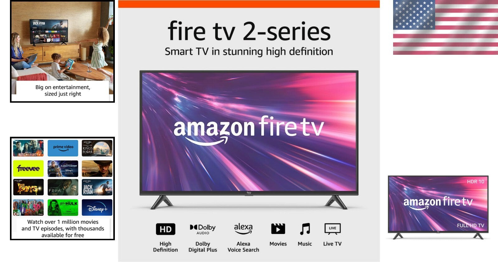 40" Full HD Smart TV with Dolby Audio & Alexa Control - Watch Anytime, Anywhere