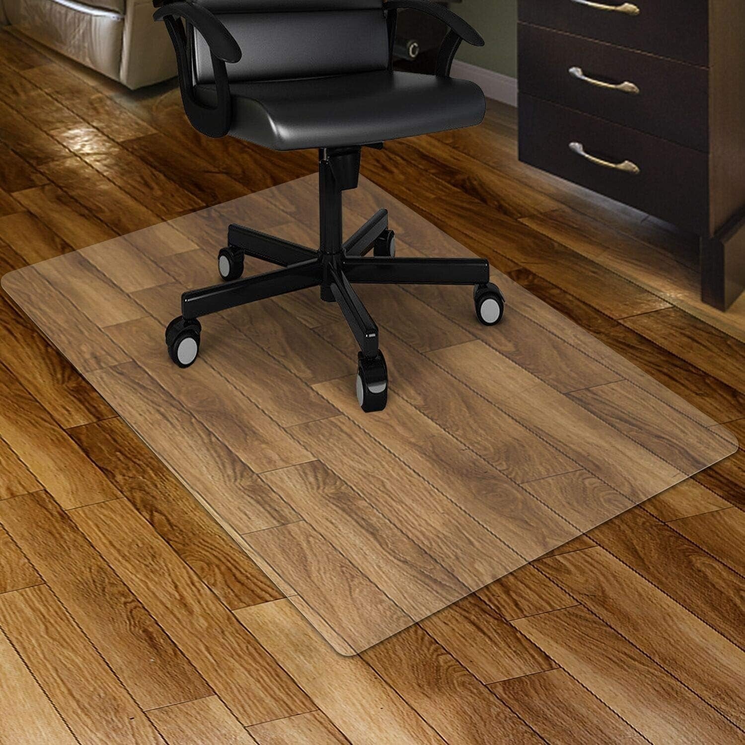 PVC Clear Chair Mat 46" x 60" - Toxin-Free Flooring Protection for Home & Office