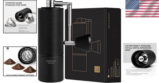 Durable Hand Coffee Grinder with Foldable Handle - Ideal for Camping & Outdoors