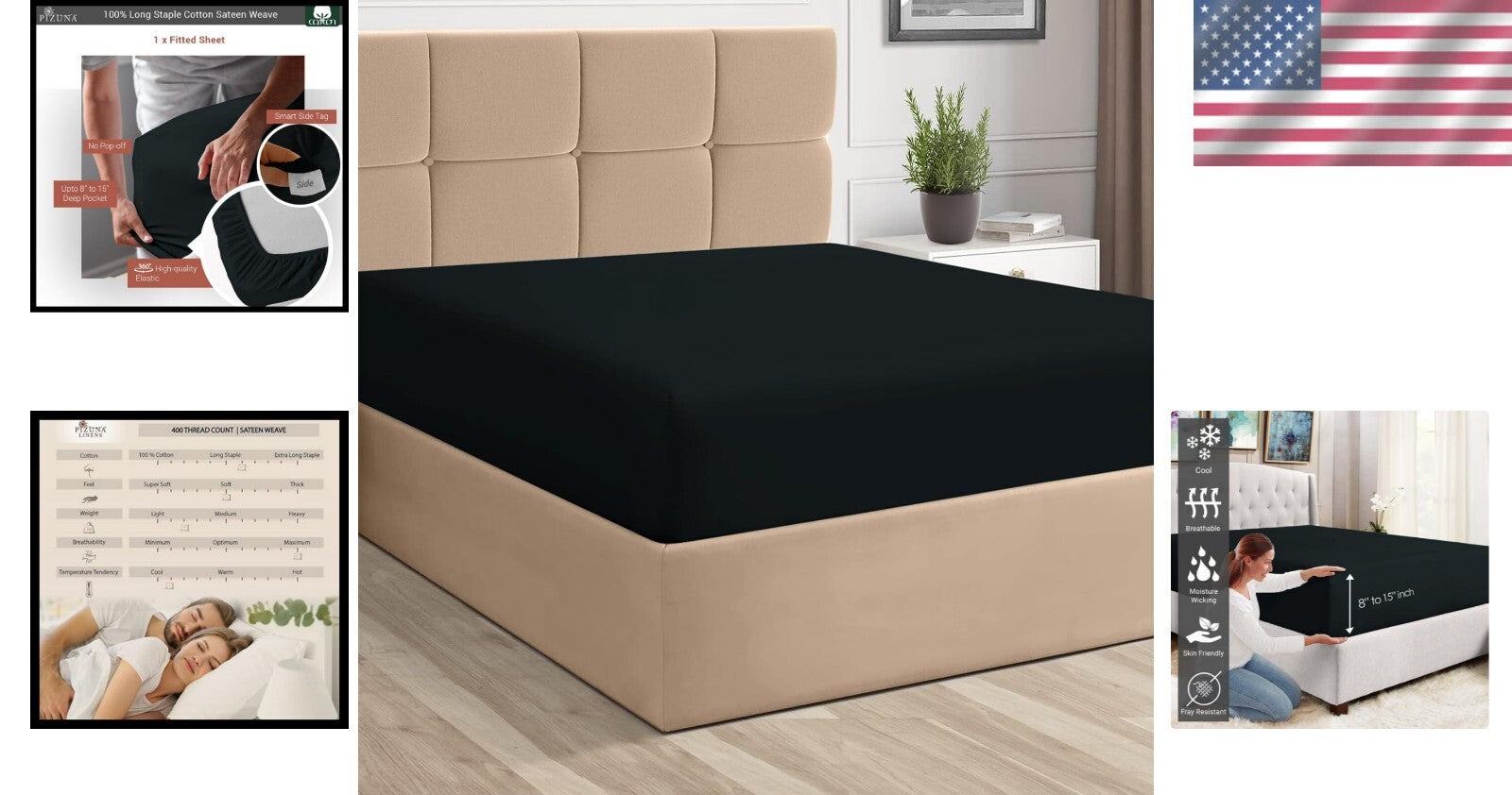 Eco-Friendly Mercerised Combed Cotton King Fitted Sheet - Deep Pocket & Soft