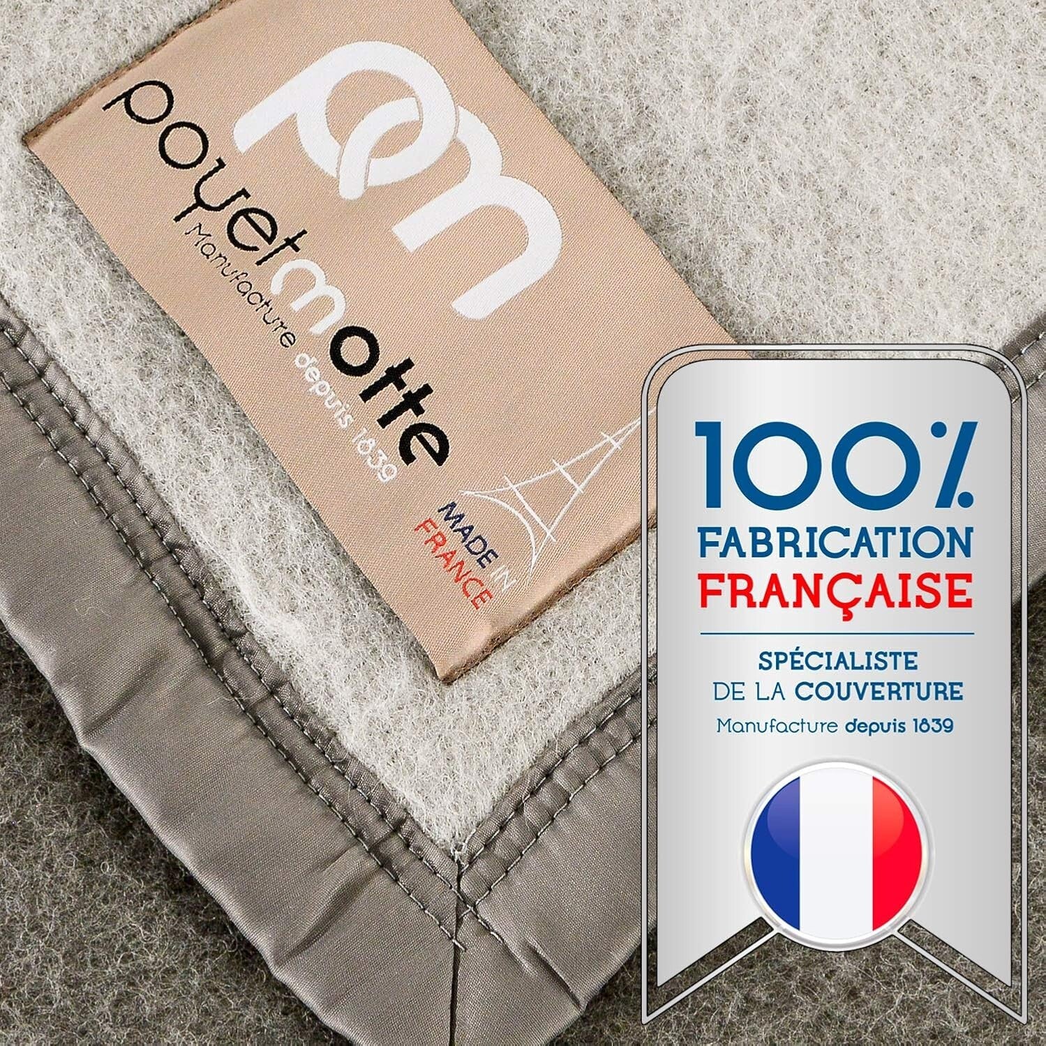 Luxury 100-Percent Wool Blanket 500GSM – Oversized Full/Queen, Reversible Design