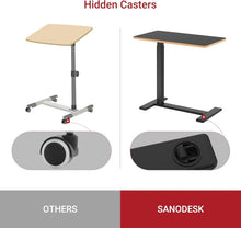 Load image into Gallery viewer, Versatile Height-Adjustable Bedside Table with Hidden Casters for Easy Mobility