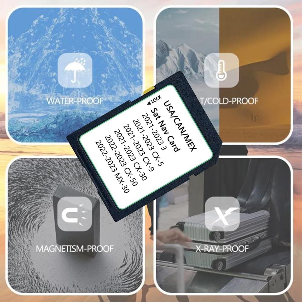 2021-2024 Mazda Navigation SD Card with Class 6 Speed - Compatible Maps Included