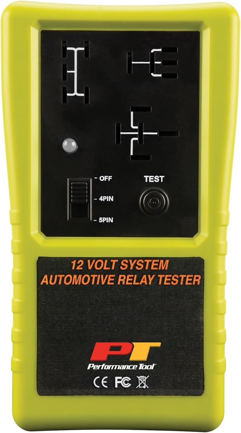 Lightweight Cordless Relay Tester for 12V Automotives - Green/Red LED Alerts