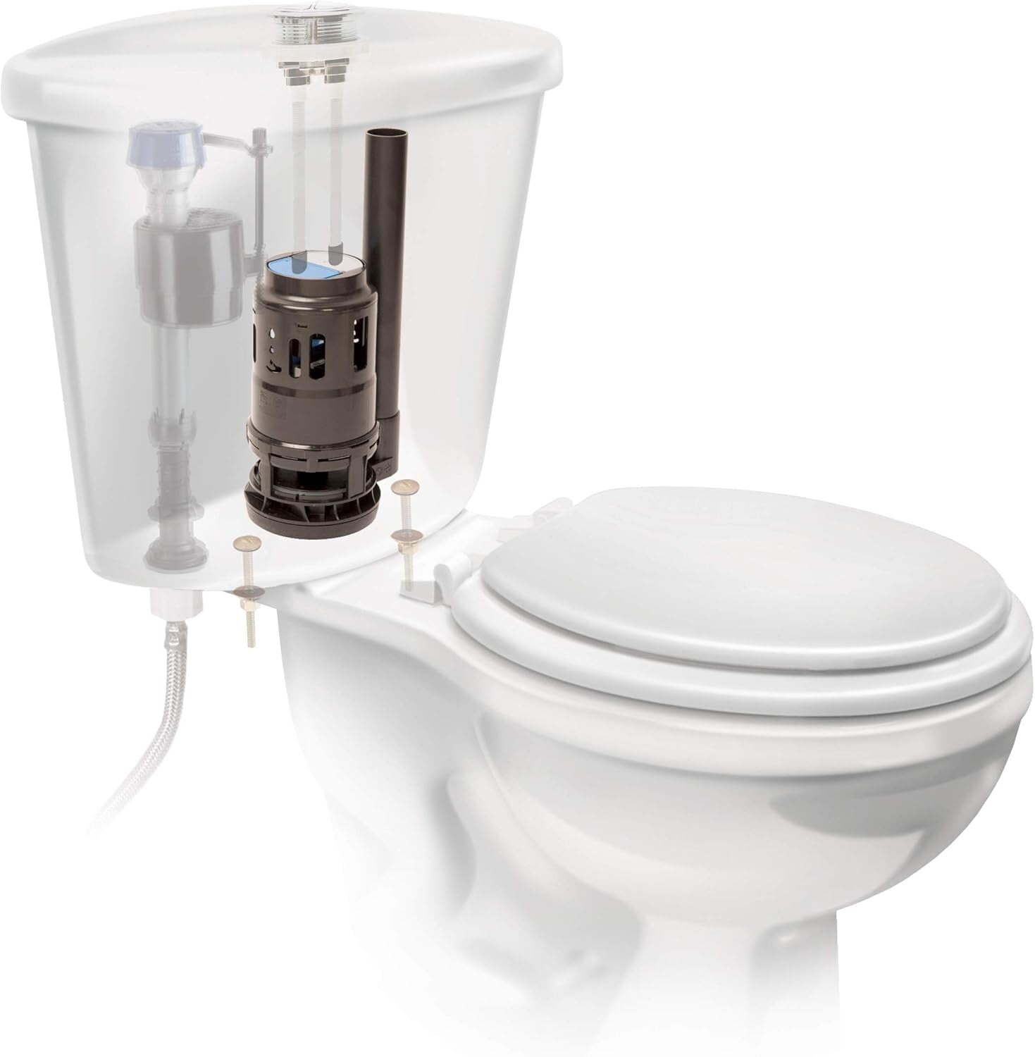 Restore Toilet Performance: 3-Inch Dual Flush Valve for Eco-Friendly Flushing
