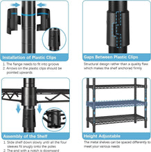 Load image into Gallery viewer, 890lb Load Portable Closet Organizer - 4 Hang Rods &amp; 8 Shelves, Adjustable