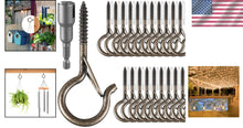 Load image into Gallery viewer, Multi-Purpose Swivel Hooks for String Lights - 100 Rust-Resistant Copper Hooks