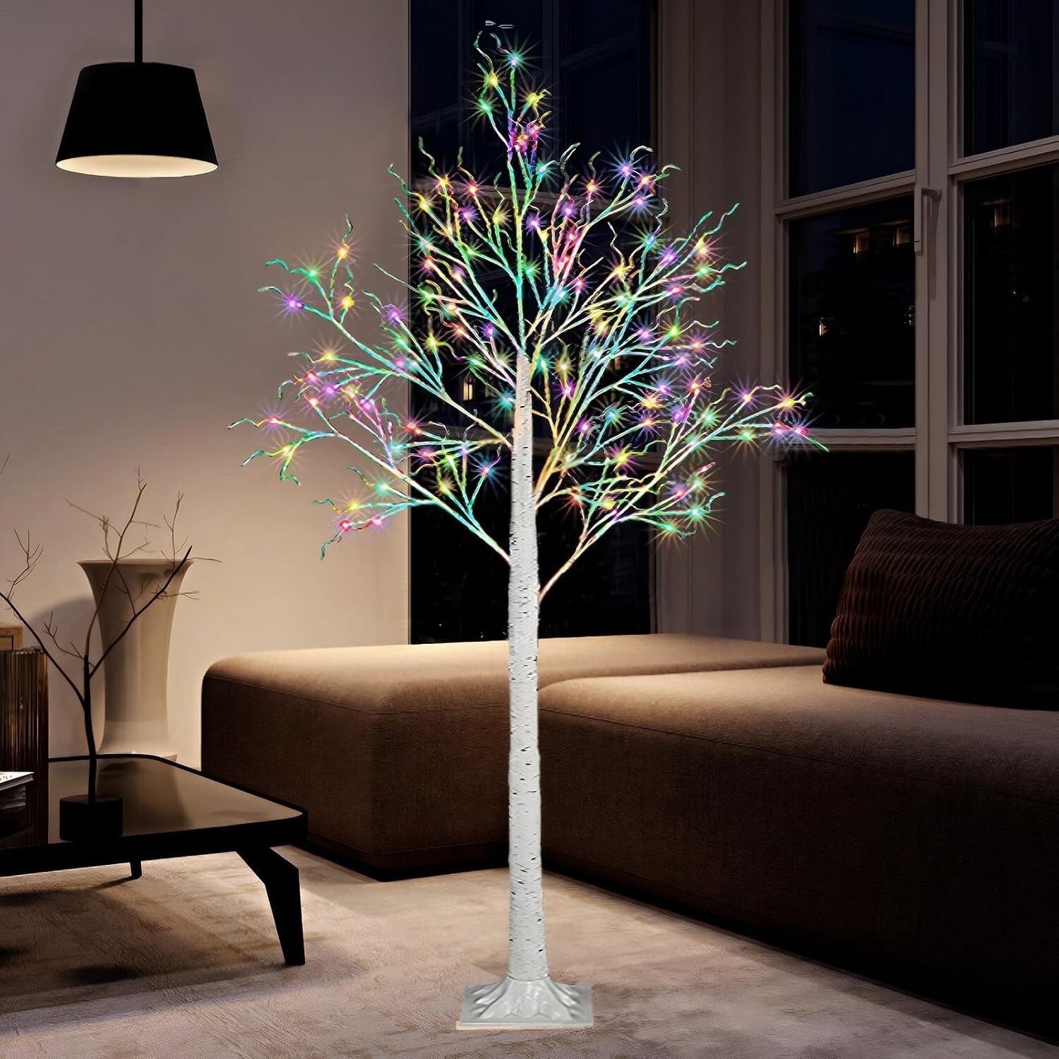 Enchanting 6FT LED Birch Tree with 120 Light Sources - Perfect for Holidays