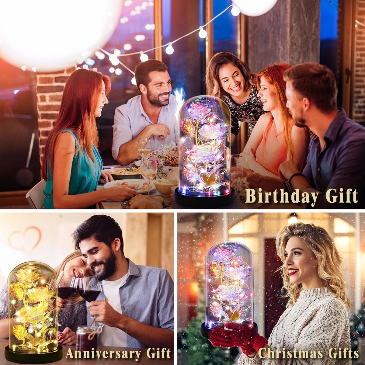 Eternal Glass Dome Rose Flower - Perfect Birthday and Valentine's Gift for Women