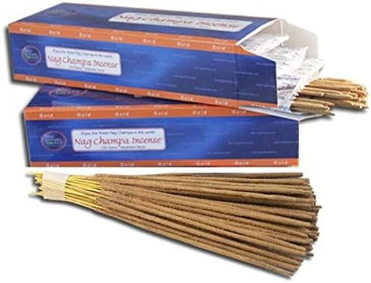 Authentic Nag Champa Gold Incense - 500 Sticks, Ideal for Yoga and Relaxation