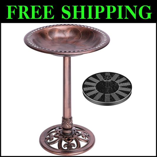 Versatile Bird Bath & Solar Fountain Combo with Customizable Water Patterns