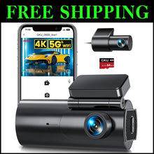 Load image into Gallery viewer, Real 4K and 1080P Dual Dash Camera with 24/7 Protection &amp; Lifetime Support