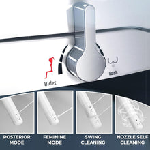 Load image into Gallery viewer, Durable Plastic Elongated Bidet Toilet Seat with Slow-Close &amp; Rear Wash Options