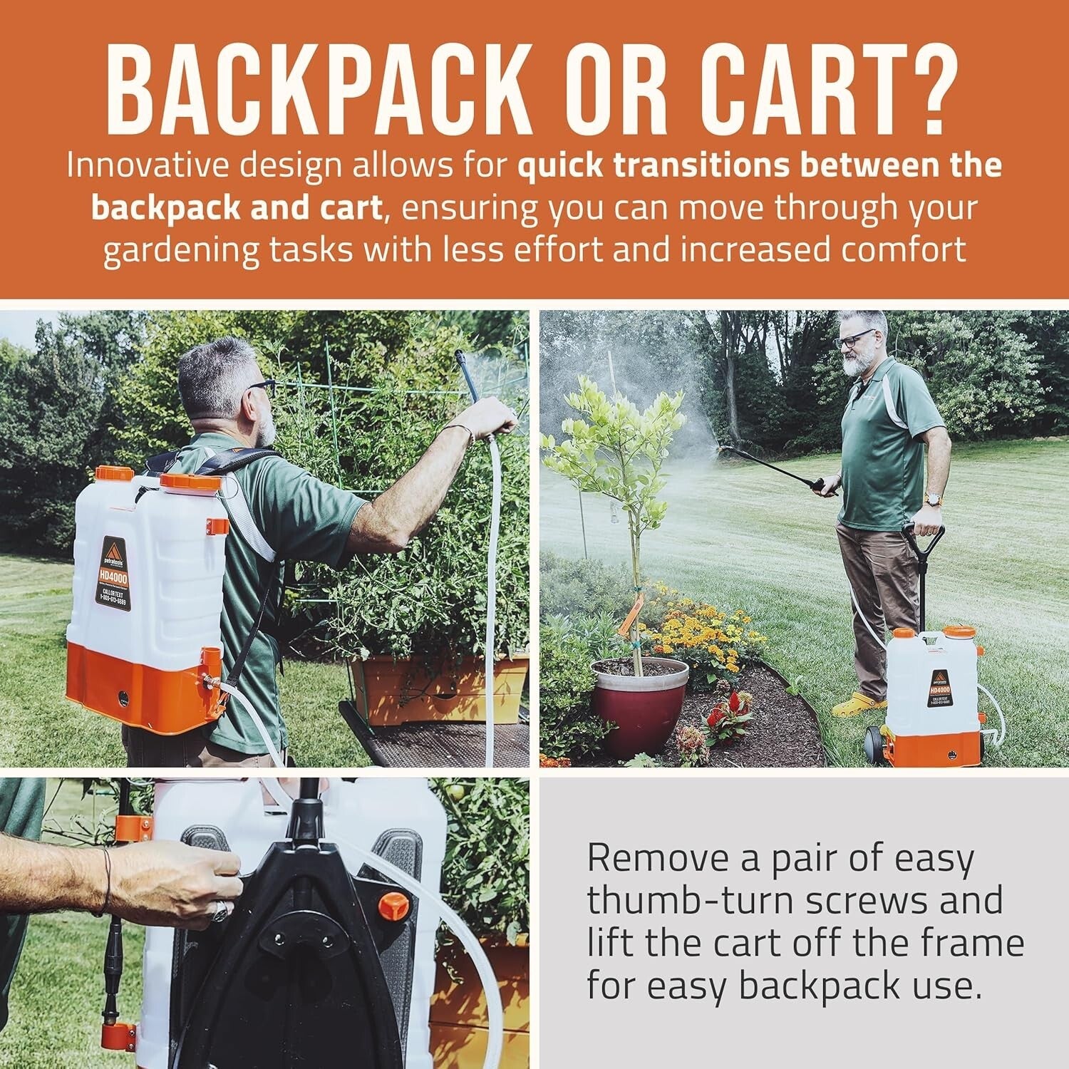 Effortless Gardening: 4 Gallon Battery Backpack Sprayer with Adjustable PSI