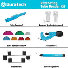 Load image into Gallery viewer, Versatile Ratcheting Pipe Bender Set with 7 Heads &amp; Ergonomic Design for Experts