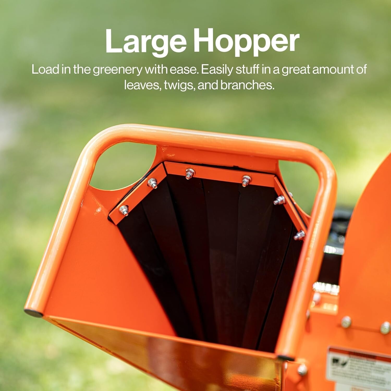 Powerful Mini Wood Chipper Shredder - 85 lbs, 15:1 Reduction Ratio, Gas Powered