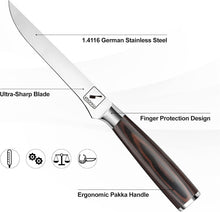 Load image into Gallery viewer, Ultra-Sharp 6.8-Inch Boning Knife - Professional-Grade German Steel &amp; Pakkawood