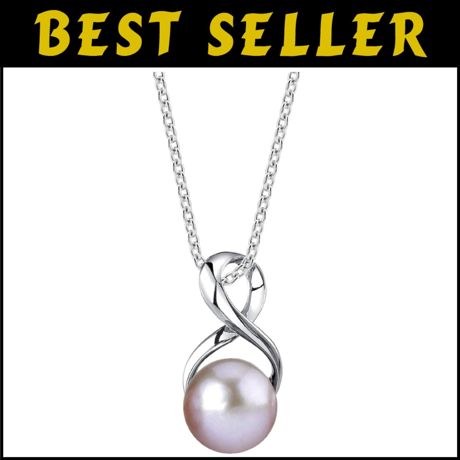 Hand-Picked Freshwater Pearl Necklace in 17 Inch Infinity Design - Gift-Ready