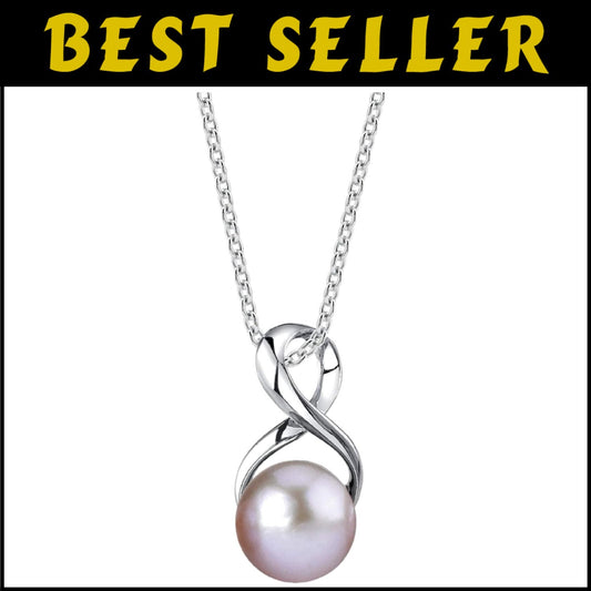 Hand-Picked Freshwater Pearl Necklace in 17 Inch Infinity Design - Gift-Ready