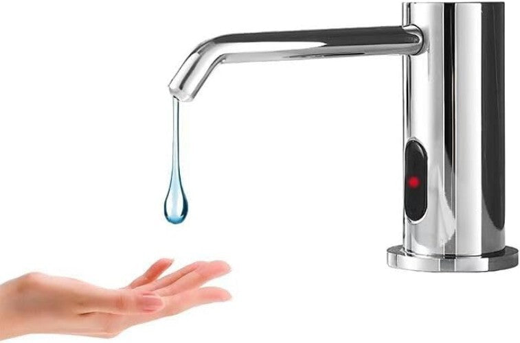 Sleek Touchless Soap Dispenser - High Capacity Brass Design for Hygienic Spaces