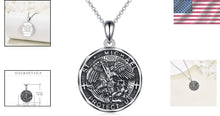 Load image into Gallery viewer, Sterling Silver Saint Michael Pendant Necklace - Blessed Religious Jewelry Gift