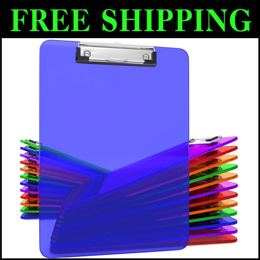 Heavy Duty 25 Ct Plastic Clipboards with Safety Edges - Ideal for Kids & Adults