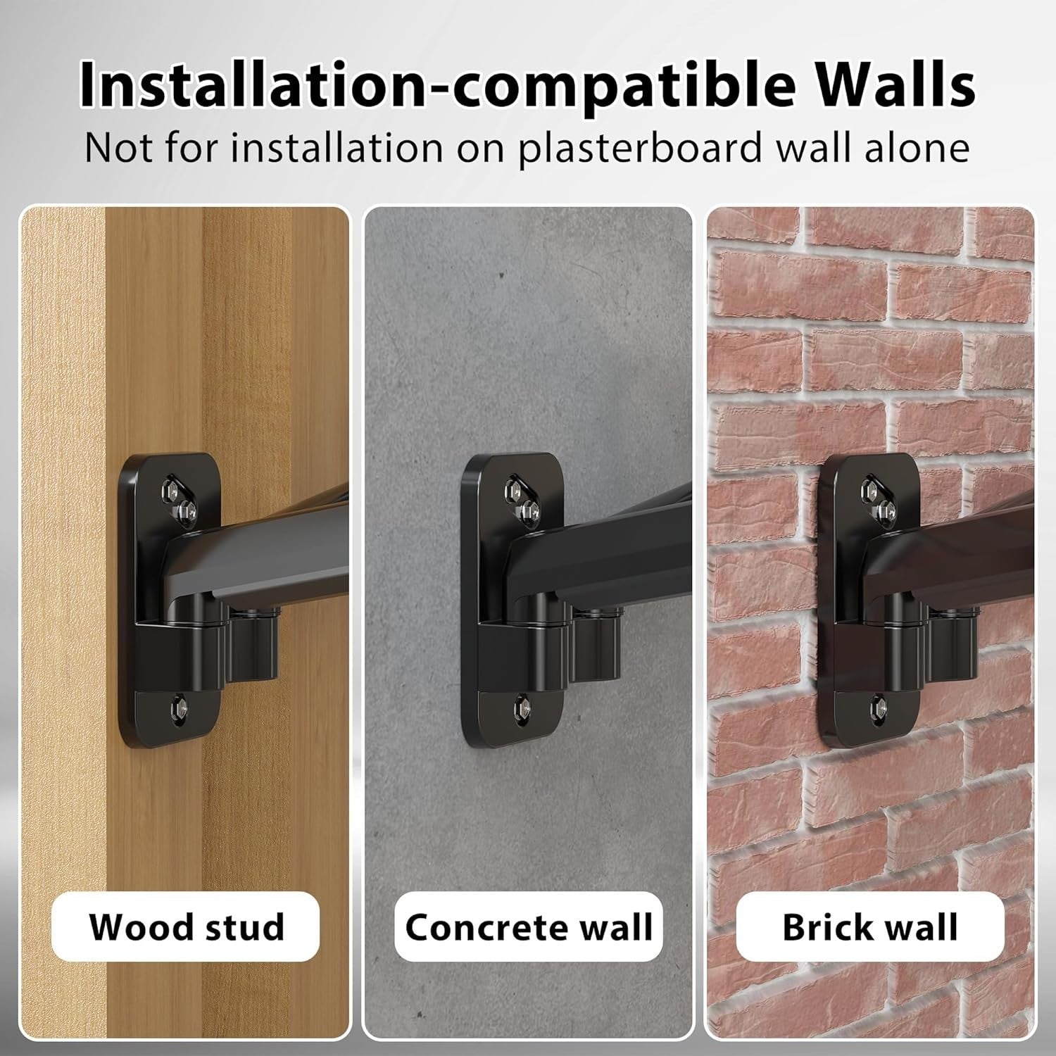 Easy-Install Wall Mount for Dual Monitors - Height Adjustable and Tilt Features