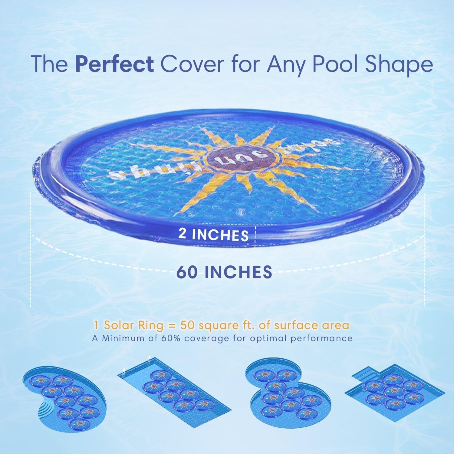 Drawstring Solar Heating Accessories - Efficient Pool Heating Solution - 6 Count