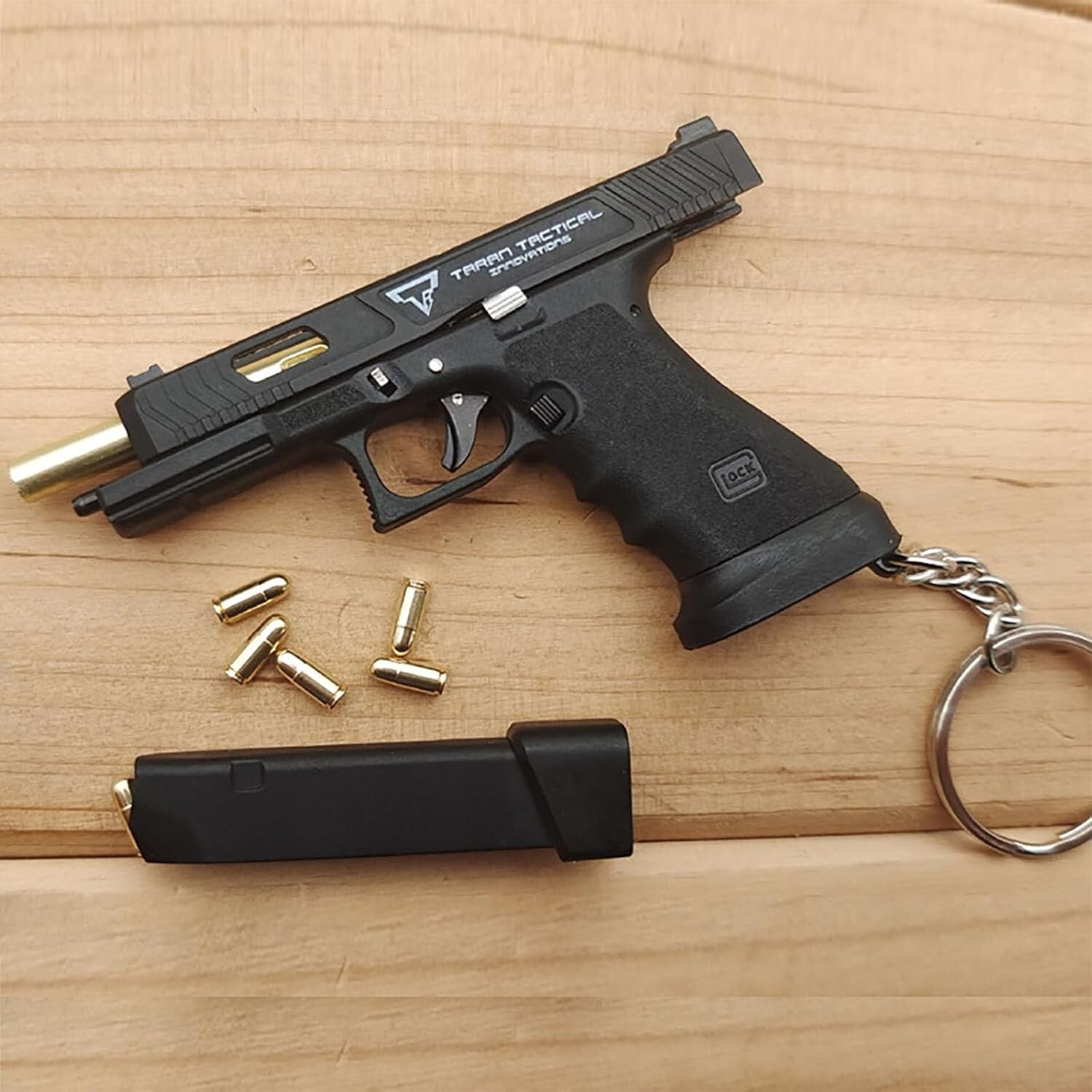 Compact Tactical Mini Gun Keychain - 1:3 Scale Model, Perfect Gift for Men