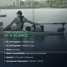 Load image into Gallery viewer, Premium Saltwater-Ready Electric Trolling Motor 55lb with 24'' Adjustable Shaft
