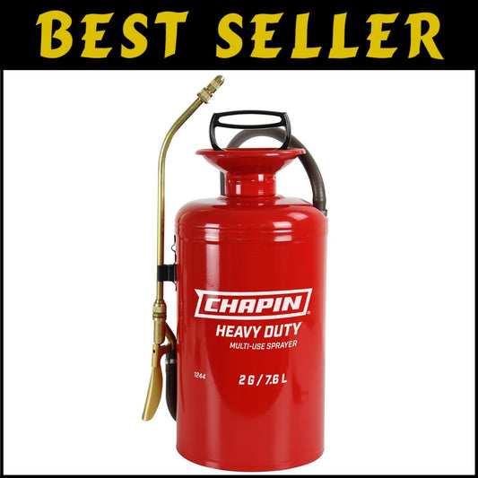 Premium 2-Gallon Professional Grade Tri-Poxy Steel Sprayer for Garden Care