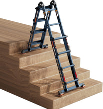 Load image into Gallery viewer, Heavy-Duty 4-Step Folding Ladder, 14FT Aluminum with Anti-Slip Safety Features