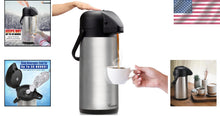 Load image into Gallery viewer, Insulated 85 oz Stainless Steel Coffee Carafe with Pump - Keeps Hot for 20 Hrs