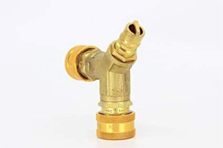 CSA Certified 3/8" Gas Quick Disconnect Y Splitter for Safe Dual Appliance Use
