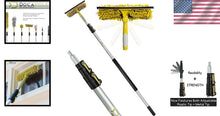 Load image into Gallery viewer, High Reach Extendable Pole 5-12 Ft with Window Squeegee &amp; Chenille Scrubber