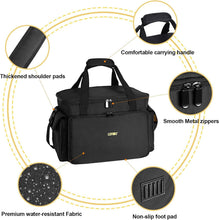 Load image into Gallery viewer, Padded DJ Equipment Bag with Trolley Strap &amp; Bright Interior for Easy Access