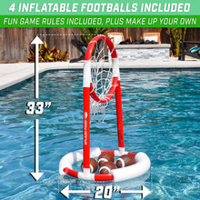 Load image into Gallery viewer, Splash Pass Football Game: Fun Pool Activity with 4 Footballs - Ultimate Summer