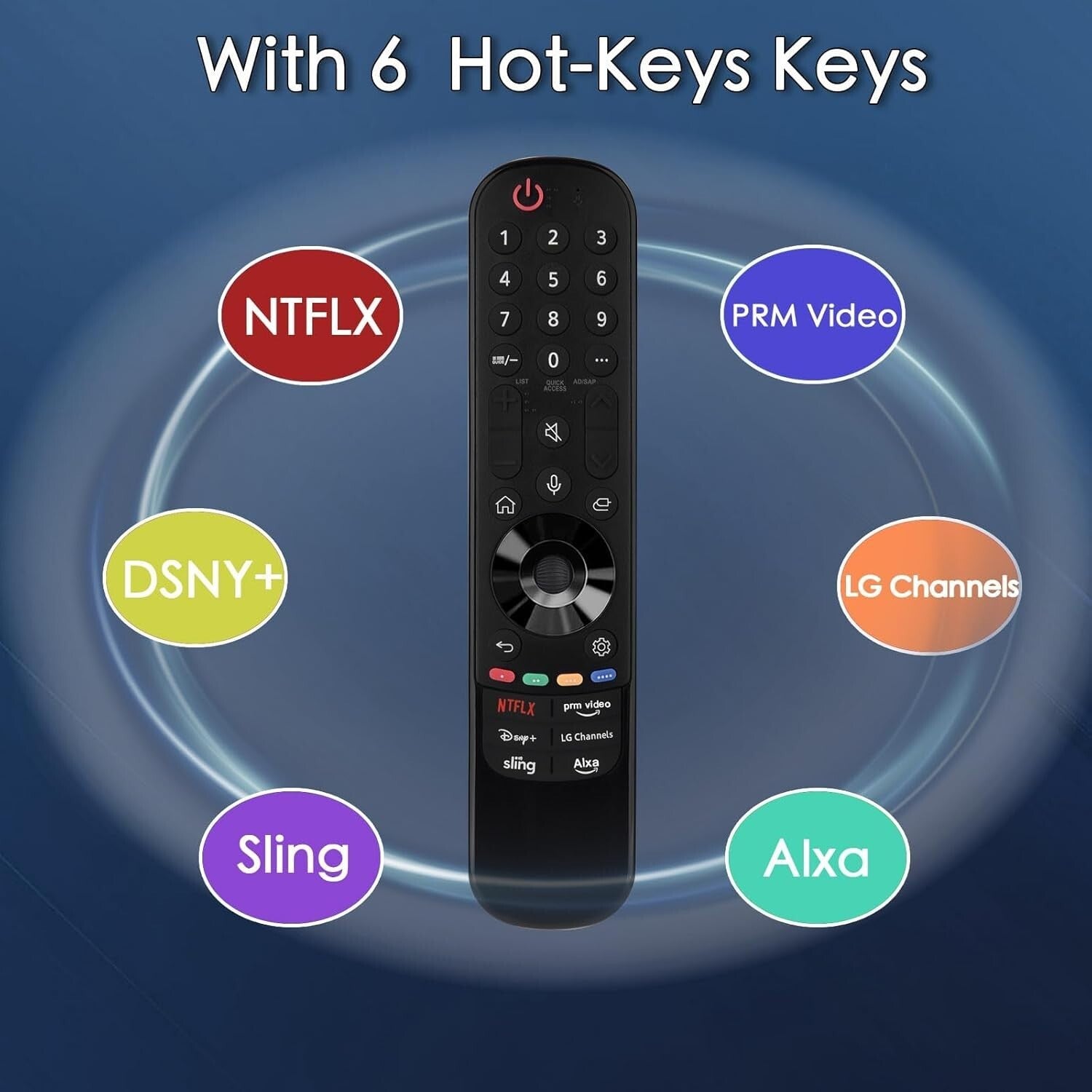 Bluetooth Magic Remote for LG Smart TV with Shortcuts for Ultimate Convenience