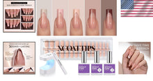 Load image into Gallery viewer, Professional Quality XCOATTIPS French Press-On Nails - 150 Long Gel Tips