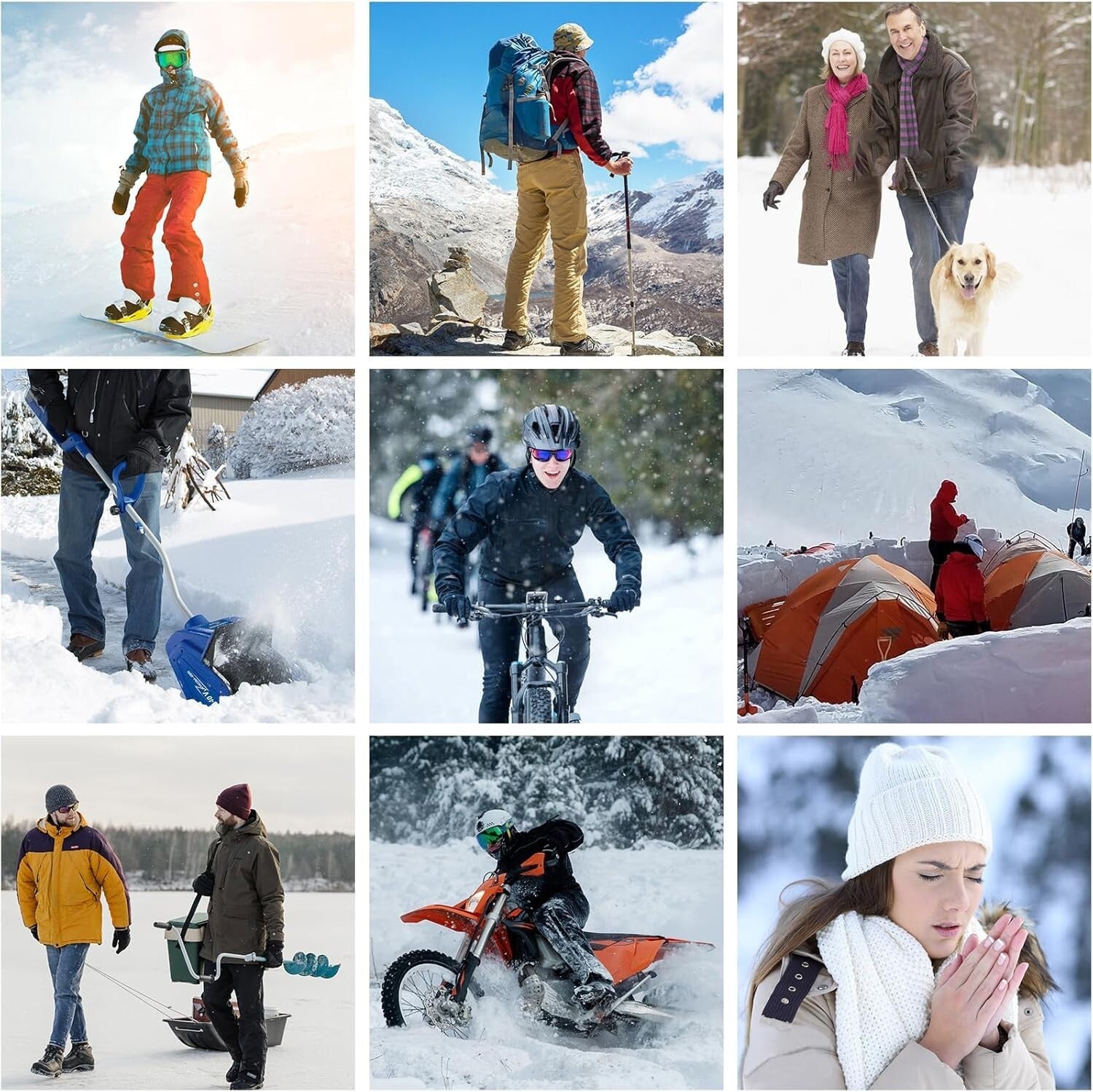 Rechargeable Heated Gloves - Touch Screen & Reflective Safety for Winter Sports