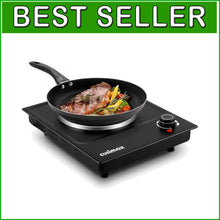 Load image into Gallery viewer, Single Burner Hot Plate with Adjustable Temperature - Ideal for Small Kitchens