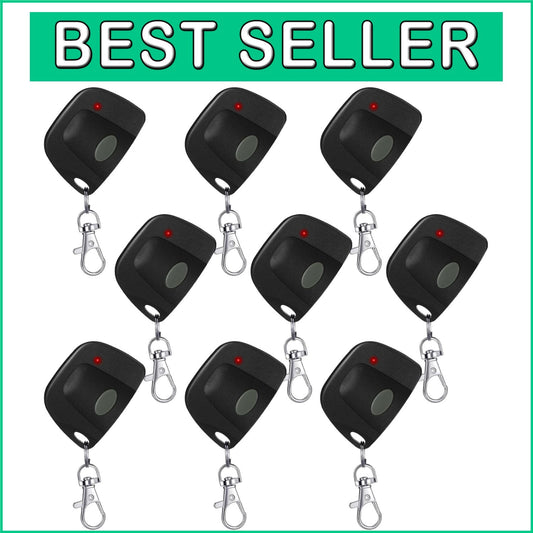 9-Pack Garage Door Remote Compatible with Linear Multicode 300MHz - Ergonomic