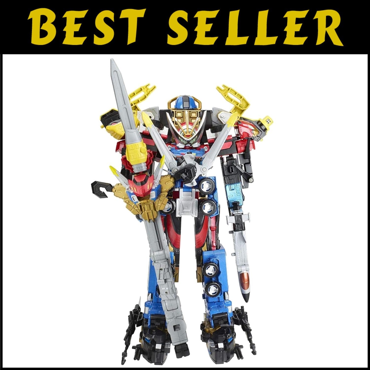 Ultimate Beast-X Ultrazord Collection with 5 Converting Zord Action Figures