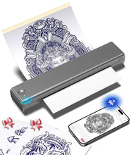 Load image into Gallery viewer, Portable Thermal Tattoo Printer with Smartphone Compatibility &amp; 10 Paper Sheets