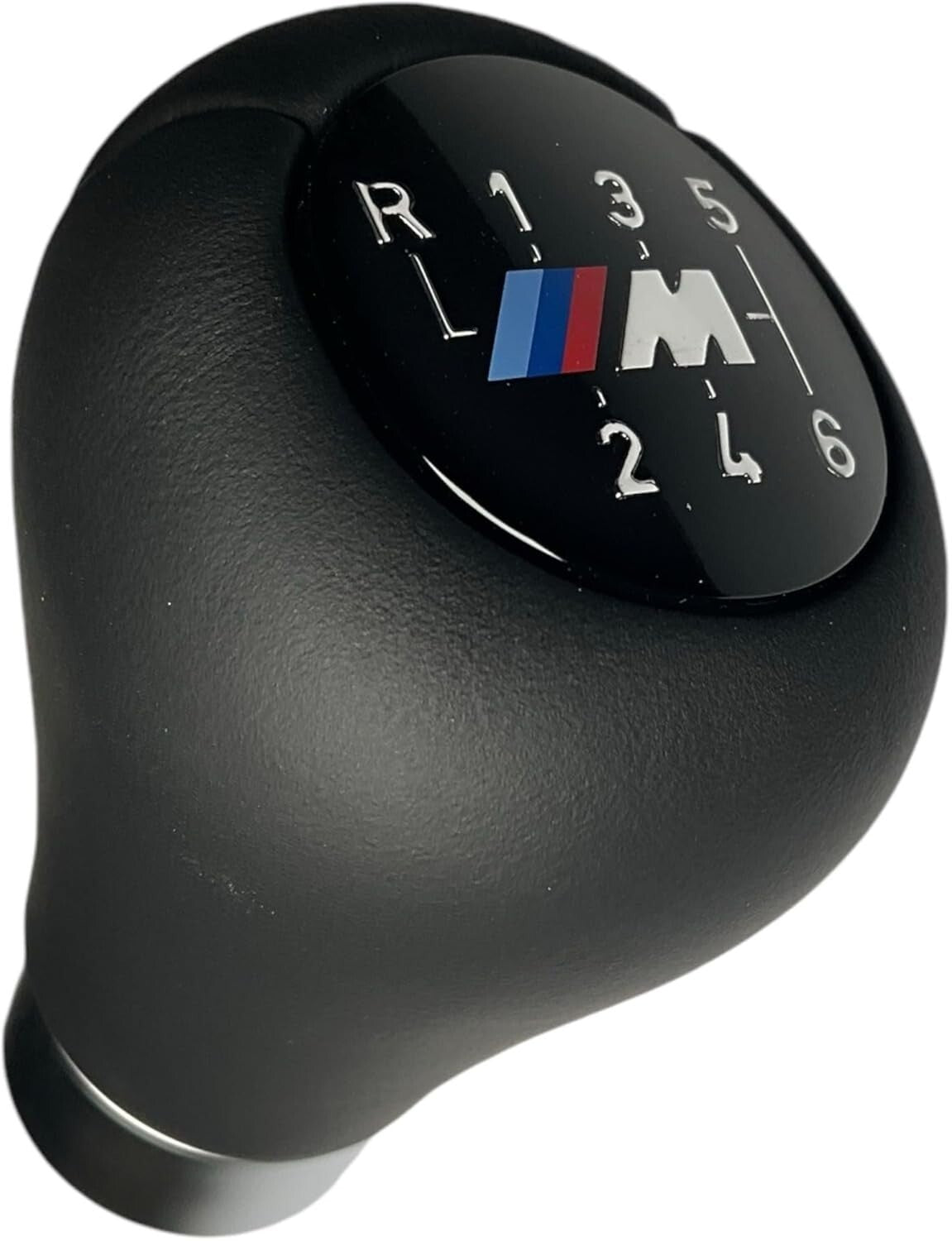 Sturdy Black Leather Gear Shift Knob for Ambidextrous Use - Vehicle Essential