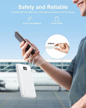 Load image into Gallery viewer, Ultra-Portable 10,000mAh Charger Set with Built-in Cables for iPhones &amp; Androids