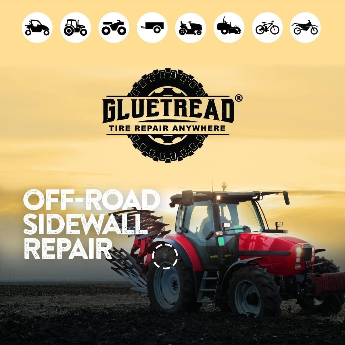 Easy Tire Sidewall Repair Kit: No Tire Removal, Fix 5-7 Tractors & Trailers