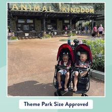 Load image into Gallery viewer, Cloud Plus Red/Black Double Stroller - Reclining, Spacious, and Stylish Design
