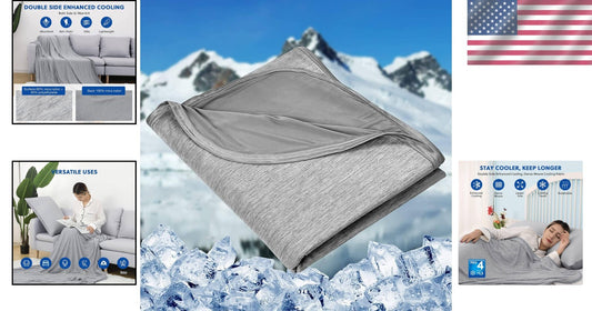 Ultra-Soft Cooling Blanket for Camping & Travel - Easy Care & Lightweight
