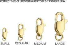 Load image into Gallery viewer, Versatile 4k Yellow Gold Lobster Clasp - Small, Lightweight for Easy Crafting
